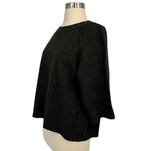 Kit and Ace Size 4 Top Gray 3/4 Sleeve Pullover Casual Pleated Back Technical - Picture 2 of 8